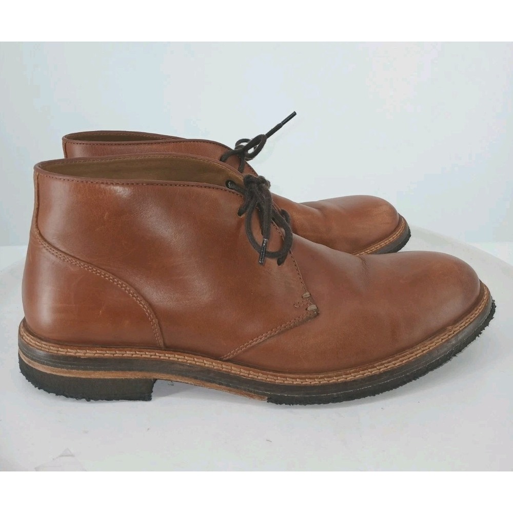 Johnston & Murphy Ankle Boots Mens Size 10M Brown Leather Chukka Lace Up C117